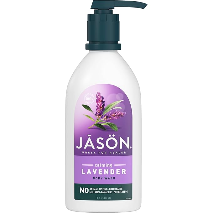 JASON Natural Body Wash & Shower Gel, Calming Lavender, 30 Oz